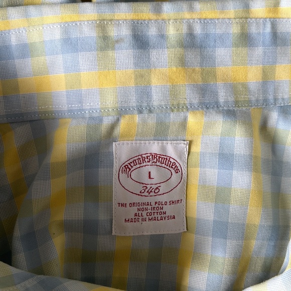 Blue & Yellow Brooks Brother’s Dress Shirt Large - Picture 5 of 5